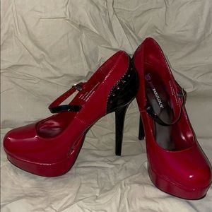 JustFab red high heels